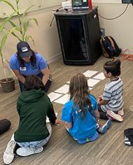 ARS researcher talking to students